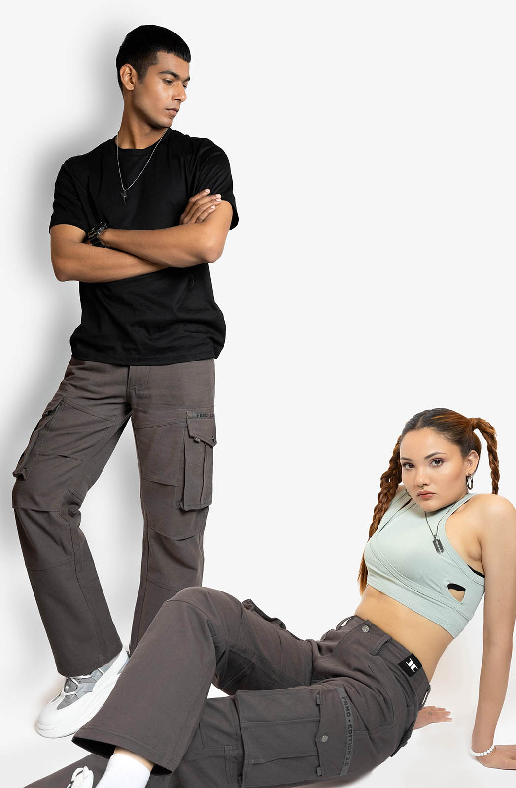 Ash Grey Cargo Pants